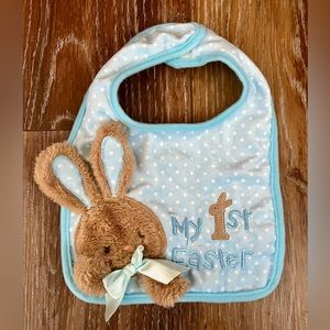 My 1st Easter Blue Bunny Cloth Bib